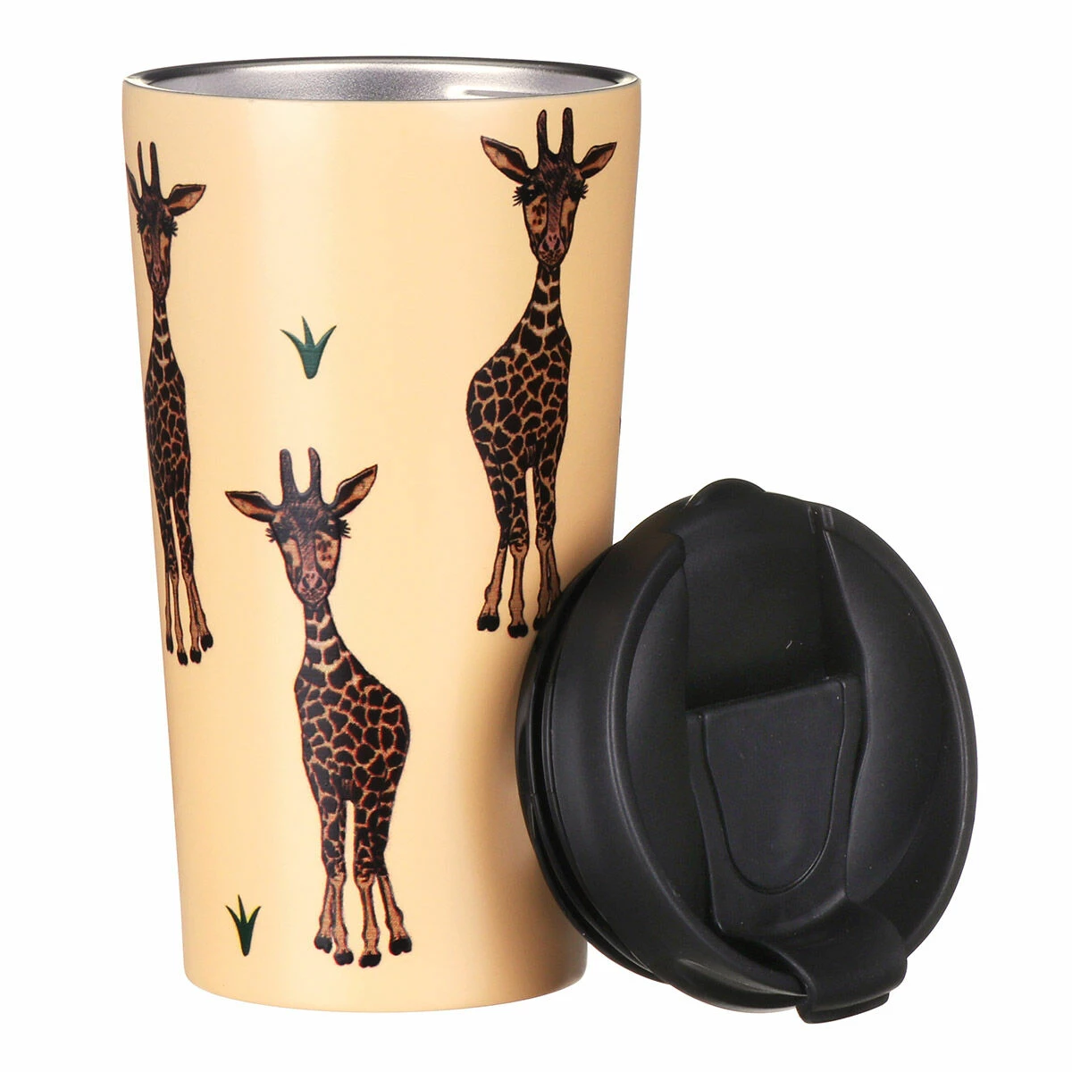 Eco Chic Beige Giraffe Stainless Steel Travel Coffee Cup - Insulated & Leak-Proof 4 Eco Chic Beige Giraffe Stainless Steel Travel Coffee Cup - Insulated & Leak-Proof - Image 3