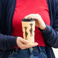 Eco Chic Beige Giraffe Stainless Steel Travel Coffee Cup - Insulated & Leak-Proof 12 Eco Chic Beige Giraffe Stainless Steel Travel Coffee Cup - Insulated & Leak-Proof -Campus Gifts Sales n26 eco chic beige giraffe stainless steel travel coffee cup lifestyle 2