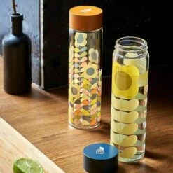 Orla Kiely Multi Stem Glass Water Bottle - Stylish & Eco-Friendly -Campus Gifts Sales orla kiely water bottle group 1