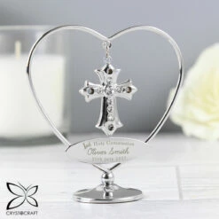 Personalised 1st Holy Communion Crystocraft Cross Ornament – Unique Keepsake Gift -Campus Gifts Sales p0104k59 pmc personalised 1st holy communion crystocraft cross ornament 6