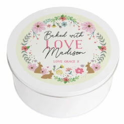 Personalised Springtime Cake Tin - Customisable Storage Solution -Campus Gifts Sales p0104m72 4