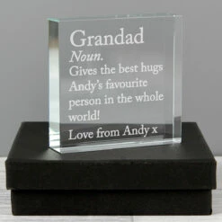 Personalised ‘Dictionary Definition’ Large Crystal Token - Unique Ornament & Trinket -Campus Gifts Sales p0107g53 personalised dictionary definition large crystal token 3
