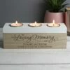 Personalised ‘In Loving Memory’ Triple Tea Light Box - Handcrafted Memorial Ornament -Campus Gifts Sales p0111c43 pmc personalised in loving memory triple tea light box 4
