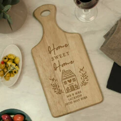 Personalised HOME Wooden Paddle Board - Customised New In Design -Campus Gifts Sales p011509 pmc personalised home round chopping board 8