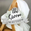 Personalised 'The Groom' Wooden Hanging Decoration - Unique Wedding Ornament -Campus Gifts Sales p071194 personalised the groom wooden hanging decoration 1