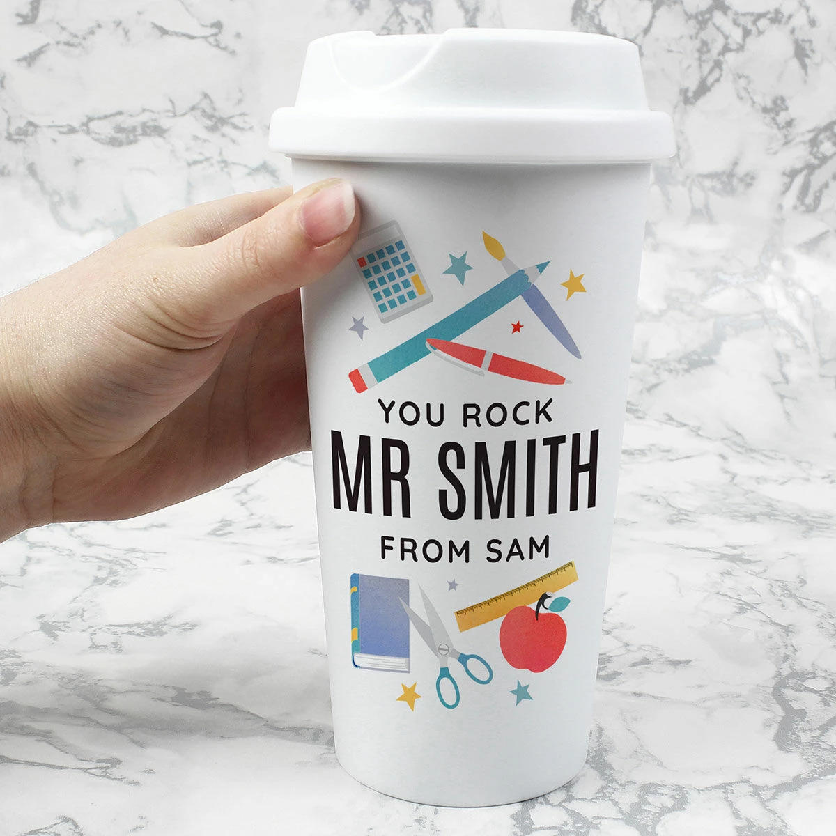 Personalised Teachers Insulated Eco Travel Cup - Customisable Travel Mug 7 Personalised Teachers Insulated Eco Travel Cup - Customisable Travel Mug - Image 5