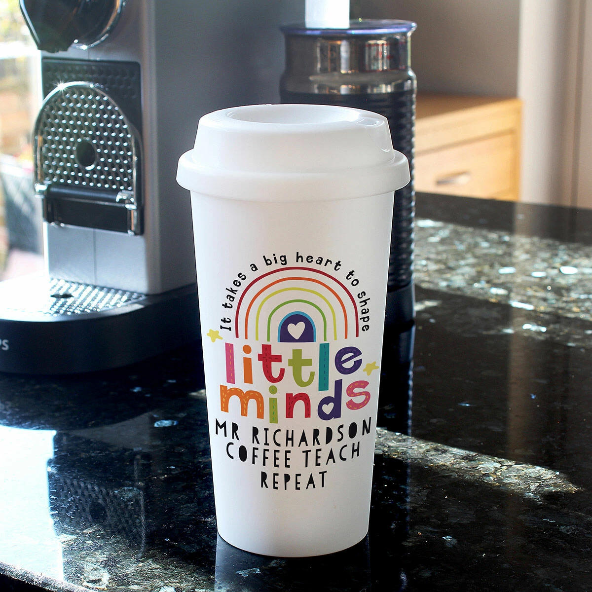 Personalised Teacher ‘Shape Little Minds’ Travel Mug – Unique Gift for Educators 7 Personalised Teacher ‘Shape Little Minds’ Travel Mug – Unique Gift for Educators - Image 5