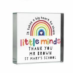 Personalised Teacher ‘Shape Little Minds’ Crystal Token | Unique Ornaments & Trinkets -Campus Gifts Sales p1007e27 4