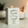 Personalised Botanical White Wooden Tealight Holder - Unique Ornament & Trinket 1 Personalised Botanical White Wooden Tealight Holder - Unique Ornament & Trinket -Campus Gifts Sales p1011f34