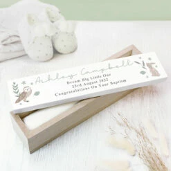 Personalised Woodland Animals Wooden Certificate Holder - Unique Gift Idea -Campus Gifts Sales p1011g03 pmc personalised woodland animals wooden certificate holder 2