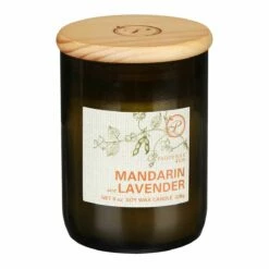 Paddywax Eco 226g Mandarin & Lavender Soy Candle - Recycled Glass, Green Scented Candle