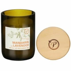 Paddywax Eco 226g Mandarin & Lavender Soy Candle - Recycled Glass, Green Scented Candle -Campus Gifts Sales paddywax eg02eu eco mandarin lavender recycled glass candle 03