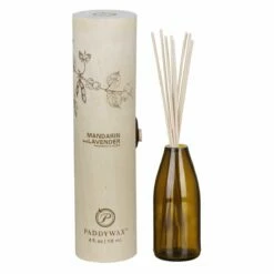 Paddywax Eco Mandarin & Lavender Green Reed Diffuser | Natural Home Fragrance