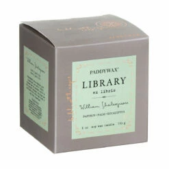 Paddywax Library 170g William Shakespeare Boxed Soy Candle - Eco-Friendly & Long-Lasting -Campus Gifts Sales paddywax gl13eu library candle 3