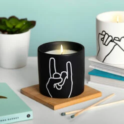 Paddywax Impressions 163g 'Rock On' Leather & Oakmoss Soy Candle | Premium Home Fragrance -Campus Gifts Sales paddywax im0501eu impressions candle lifestyle