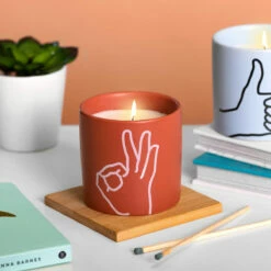 Paddywax Impressions 163g ‘OK’ Rosewater & Santal Soy Candle | Premium Scented Candle for Home Fragrance -Campus Gifts Sales paddywax im0506eu impressions candle lifestyle