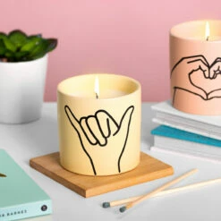 Paddywax Impressions 163g ‘Hang Loose’ Ocean Rose & Bay Soy Candle - Premium Scented Candle for Relaxation -Campus Gifts Sales paddywax im0508eu impressions candle lifestyle