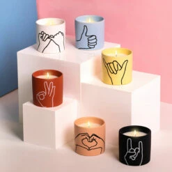 Paddywax Impressions 163g ‘OK’ Rosewater & Santal Soy Candle | Premium Scented Candle for Home Fragrance -Campus Gifts Sales paddywax impressions candle range image 4