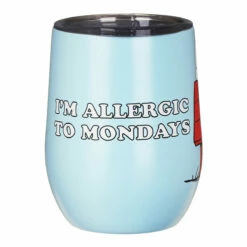 House Of Disaster Peanuts ‘I’m Allergic To Mondays’ Travel Tumbler | Insulated Travel Mug -Campus Gifts Sales peacupmo house of disaster peanuts im allergic to mondays travel tumbler 02