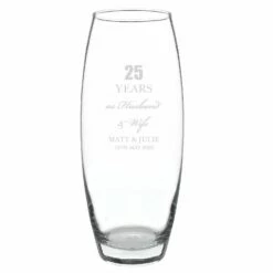 Personalised Anniversary Glass Bullet Vase - Unique Keepsake Gift 10 Personalised Anniversary Glass Bullet Vase - Unique Keepsake Gift -Campus Gifts Sales personalised memento company p0107e81 anniversary bullet vase 2