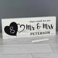 Personalised Rustic Countdown Wooden Block Sign - Unique Home Ornament & Gift