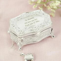 Personalised Small Antique Trinket Box - Handcrafted Storage Tin for Jewellery & Keepsakes
