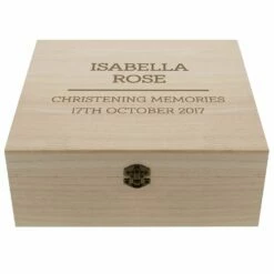 Personalised Large Wooden Keepsake Box - Handcrafted Ornamental Gift for Special Occasions -Campus Gifts Sales pmc p1014a53 wooden keepsake box 2