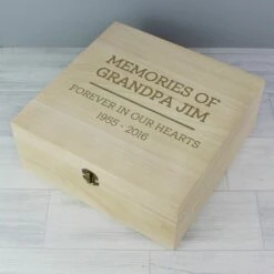Personalised Large Wooden Keepsake Box - Handcrafted Ornamental Gift for Special Occasions -Campus Gifts Sales pmc p1014a53 wooden keepsake box 7