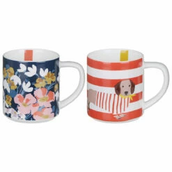 Joules The Bright Side Set Of Two Stackable Mugs - New In -Campus Gifts Sales portico jls2193 joules the bright side set of two stackable mugs 3