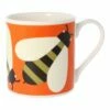 Orla Kiely Busy Bee Orange Large Mug - Stylish & Functional Tea & Coffee Cup -Campus Gifts Sales qok134