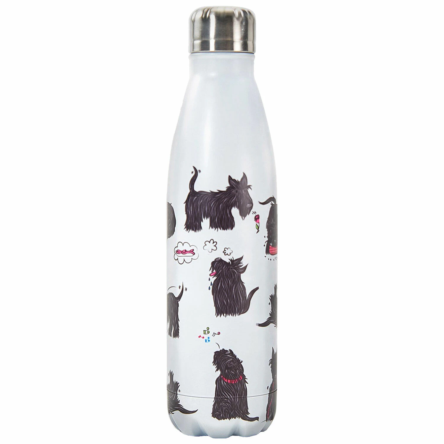 Eco Chic White Scatty Scotty Dogs 500ml Thermal Drinks Bottle | Insulated Water Bottle 3 Eco Chic White Scatty Scotty Dogs 500ml Thermal Drinks Bottle | Insulated Water Bottle