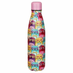 Eco Chic Cats With Glasses 500ml Thermal Drinks Bottle - New In