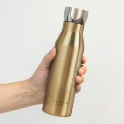 Ted Baker BOTLET Gold Water Bottle - Stylish & Reusable Hydration Flask -Campus Gifts Sales ted baker 258315 botlet gold water bottle lifestyle