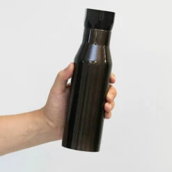 Ted Baker BOTMAN Shiny Black Water Bottle - Stylish & Durable Hydration Flask -Campus Gifts Sales ted baker 259724 black botman shiny black water bottle lifestyle