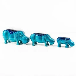 Tilnar Art Aluminark Brushed Aqua Large Hippo - New In Collection -Campus Gifts Sales tilnar art aluminark brushed aqua hippo group