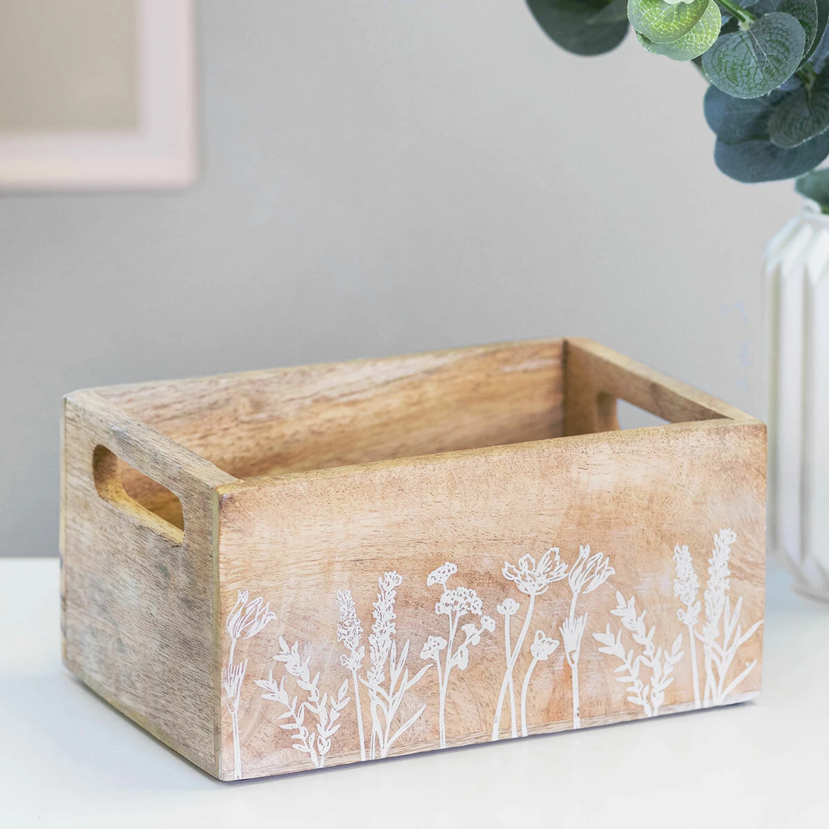 Transomnia Small Wooden Meadow Flowers Trug - Handcrafted Ornamental Basket 3 Transomnia Small Wooden Meadow Flowers Trug - Handcrafted Ornamental Basket