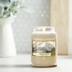 Yankee Candle Warm Cashmere Large Jar Candle - Long-Lasting Fragrance, 623g -Campus Gifts Sales warm cashmere large jar