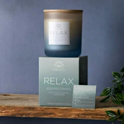 Widdop & Co Serenity ‘Relax’ Rose, Cardamom & Pink Pepper Scented Candle -Campus Gifts Sales widdop co sp3037 serenity relax rose cardamon pink pepper candle 1