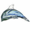 Widdop & Co Blue & Green Dolphin Glass Figurine - Elegant Ornament & Trinket -Campus Gifts Sales widdop co 60294 objets d art blue and green dolphin glass figurine