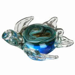 Widdop & Co Objets D’Art Turtle Glass Figurine - Elegant Ornament & Trinket