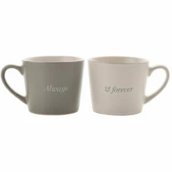 Widdop & Co Amore ‘Always & Forever’ Boxed Set Of 2 Mugs - Perfect Gift for Couples