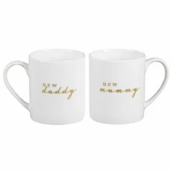 Widdop & Co Bambino New Mummy & Daddy Mugs - Perfect Gift for New Parents