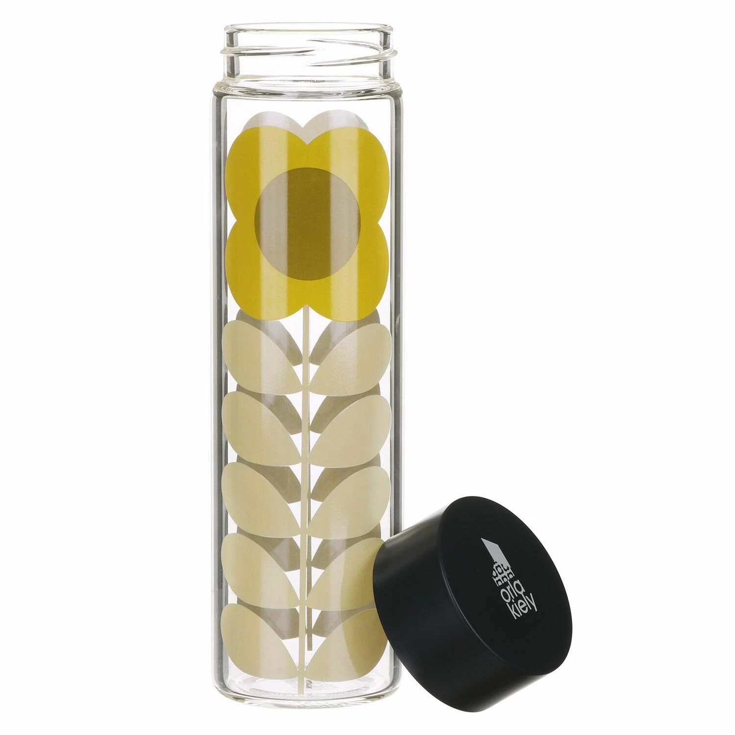 Orla Kiely Daisy Stem Glass Water Bottle - Stylish & Eco-Friendly Hydration 4 Orla Kiely Daisy Stem Glass Water Bottle - Stylish & Eco-Friendly Hydration - Image 2