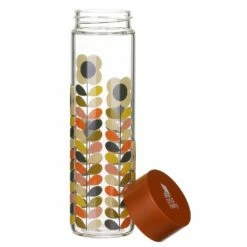 Orla Kiely Multi Stem Glass Water Bottle - Stylish & Eco-Friendly -Campus Gifts Sales wild wolf ok604 orla kiely glass water bottlefive dollar shake 03 2