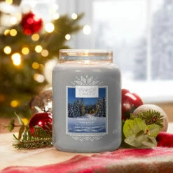 Yankee Candle Candlelit Cabin Large Jar Candle - Long-Lasting Scented Candle for Home Fragrance -Campus Gifts Sales yankee candle 1623715e candlelit cabin large jar candle lifestyle