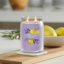 Yankee Candle Lemon Lavender Signature Large Jar Candle - Long-lasting Fragrance for Home -Campus Gifts Sales yankee candle 1629970e lemon lavender signature large jar candle lifestyle 1