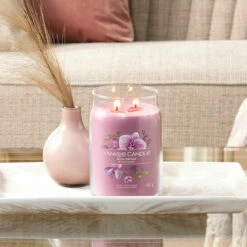 Yankee Candle Wild Orchid Signature Large Jar Candle - Exotic Floral Fragrance -Campus Gifts Sales yankee candle 1629979e wild orchid signature large jar candle lifestyle 2