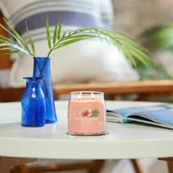 Yankee Candle Tropical Breeze Signature Medium Jar Candle | Long-Lasting Fragrance Candle -Campus Gifts Sales yankee candle 1630019e tropical breeze signature medium jar candle lifestyle 1