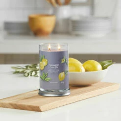 Yankee Candle Black Tea & Lemon Signature Large Tumbler Candle | Long-Lasting Fragrance | Premium Home Decor -Campus Gifts Sales yankee candle 1630046e black tea lemon signature large tumbler candle lifestyle 1