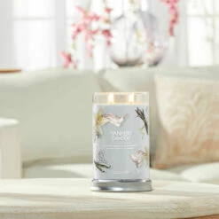 Yankee Candle Smoked Vanilla & Cashmere Signature Large Tumbler Candle - Long-Lasting Fragrance, Home Decor -Campus Gifts Sales yankee candle 1630057e smoked vanilla cashmere signature large tumbler candle lifestyle 1